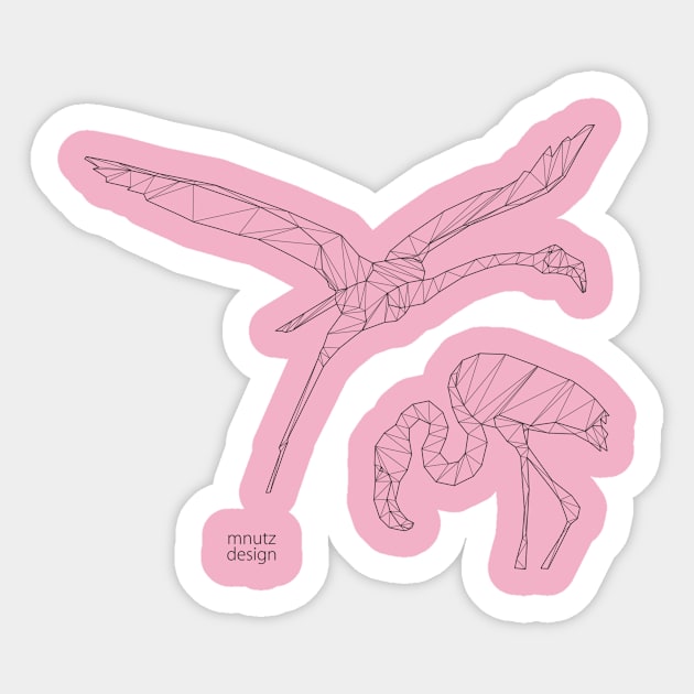 Origami - Flamingos Sticker by mnutz